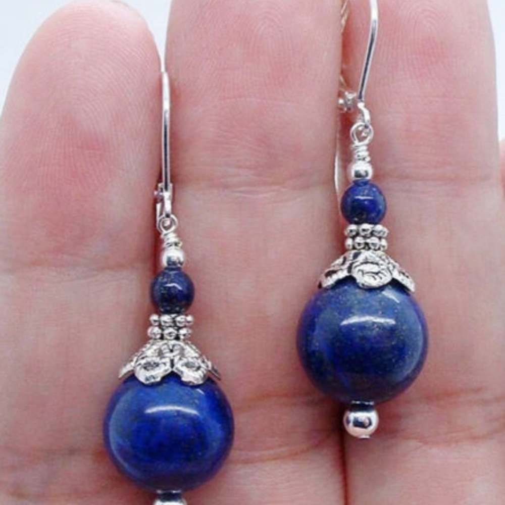 Handmade Round Ball Blue Lapis Lazuli